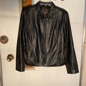 Black Leather Jacket-size 10